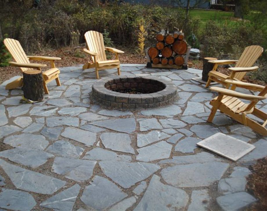 Flagstone Firepit DIY Landscaping Project