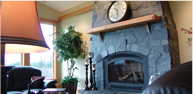 Interior Stone Fireplace