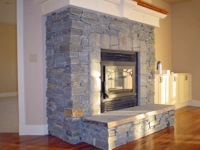 Spring Valley Ledge Stone Veneer Fireplace