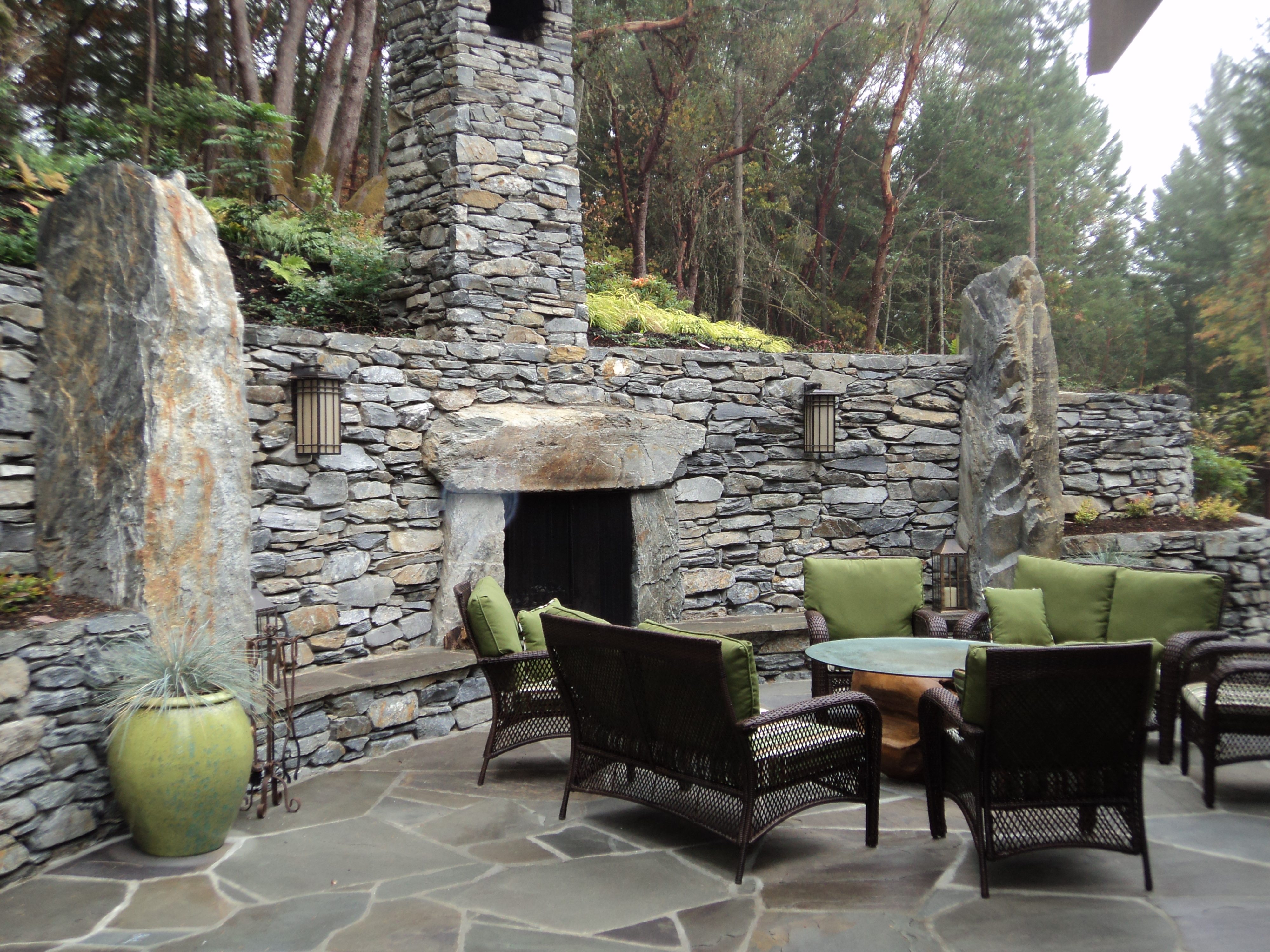 Backyard Fireplace