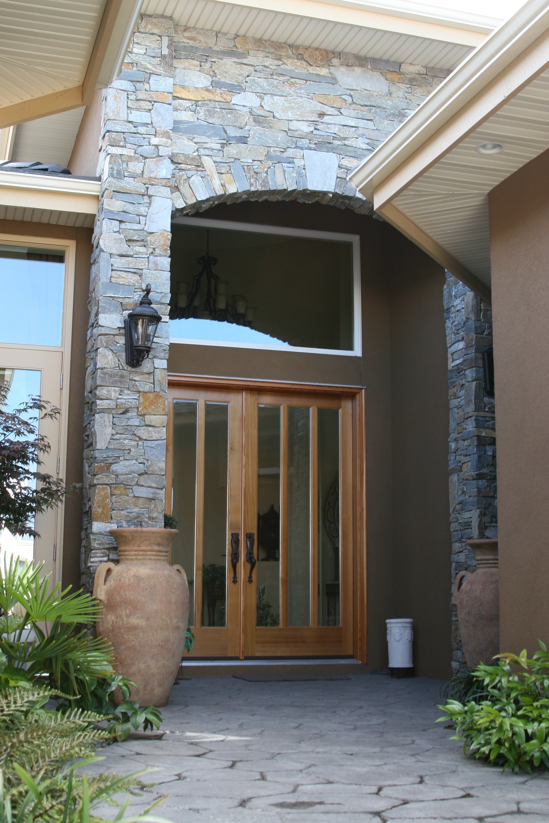 Stone Entrance Accents On Calgary Home | K2 Stone