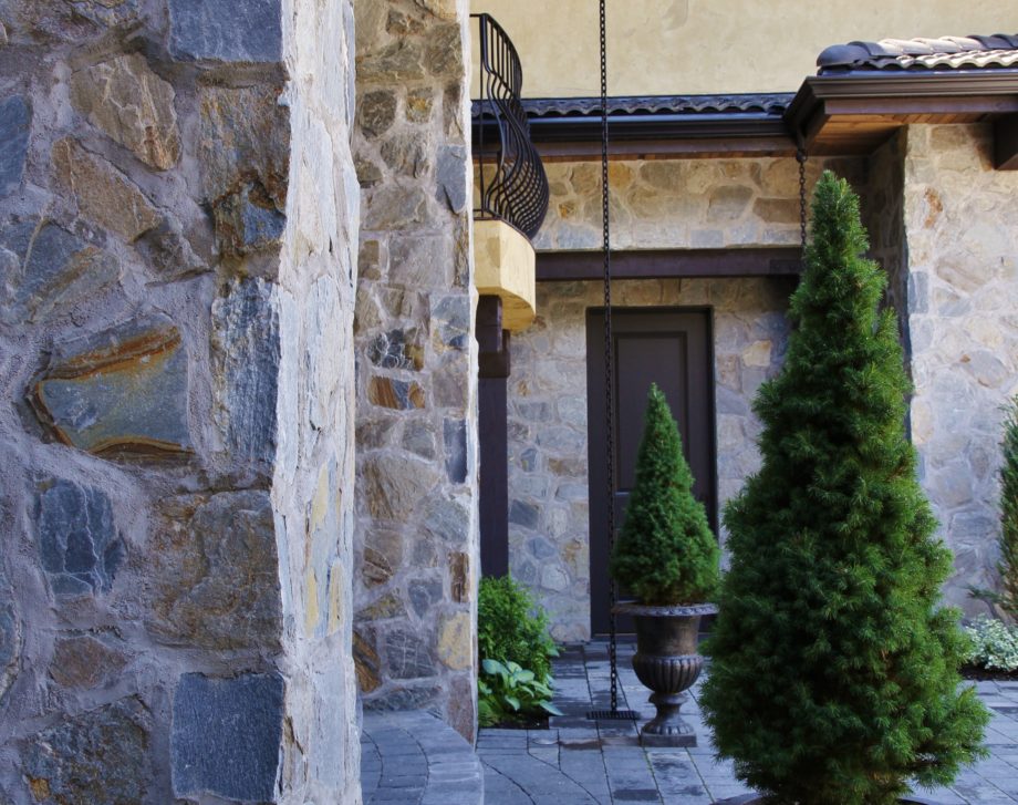 Arbutus Field Stone on a Tuscan Style Home Design