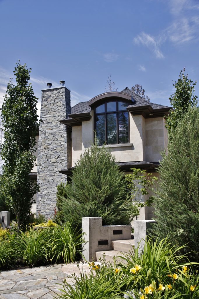 Okanagan Home with Stone Chimney