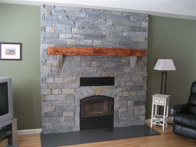 Pacific Ashlar Veneer on Interior Fireplace