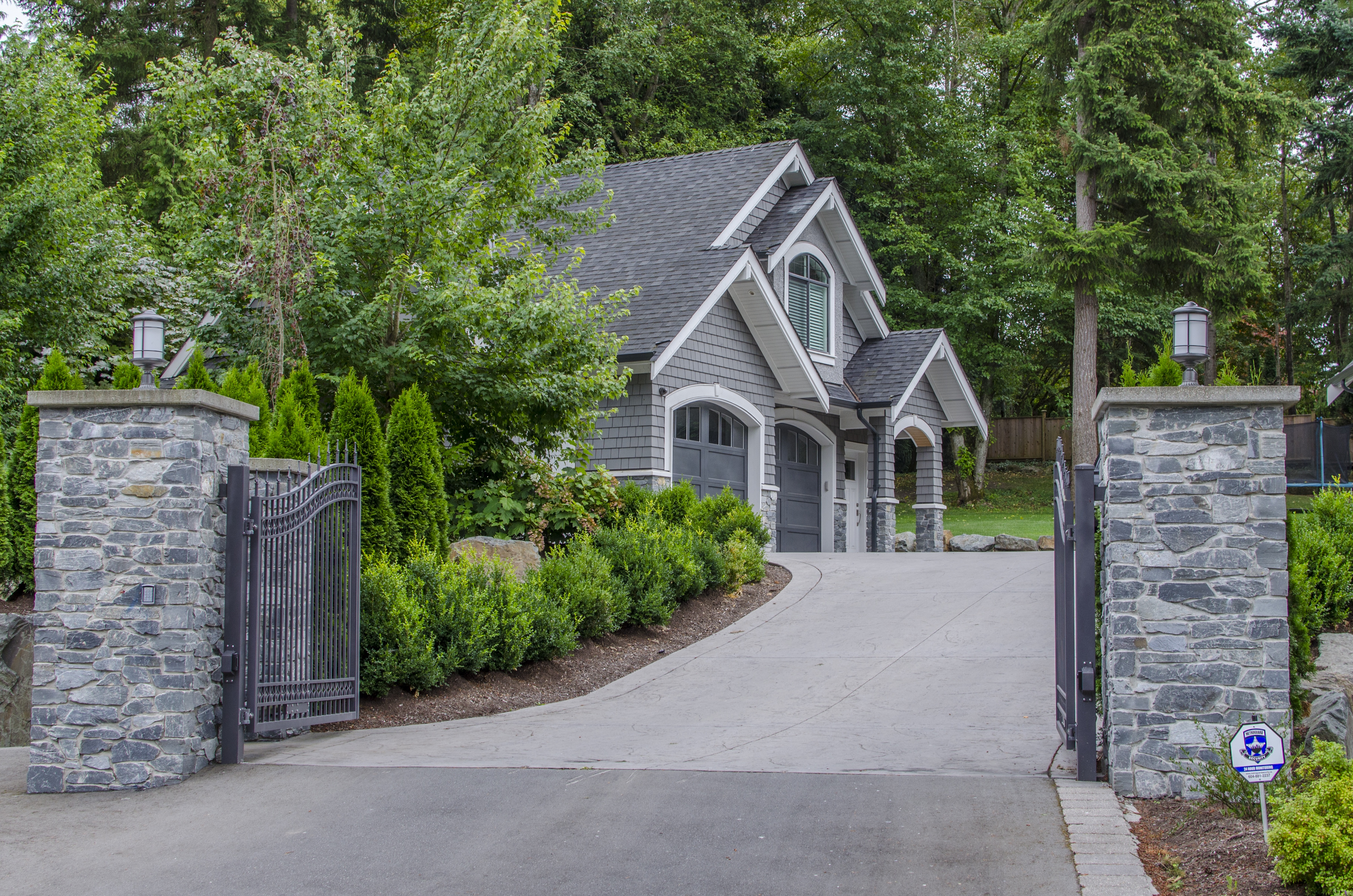 Entry Gate with Stone Posts | K2 Stone
