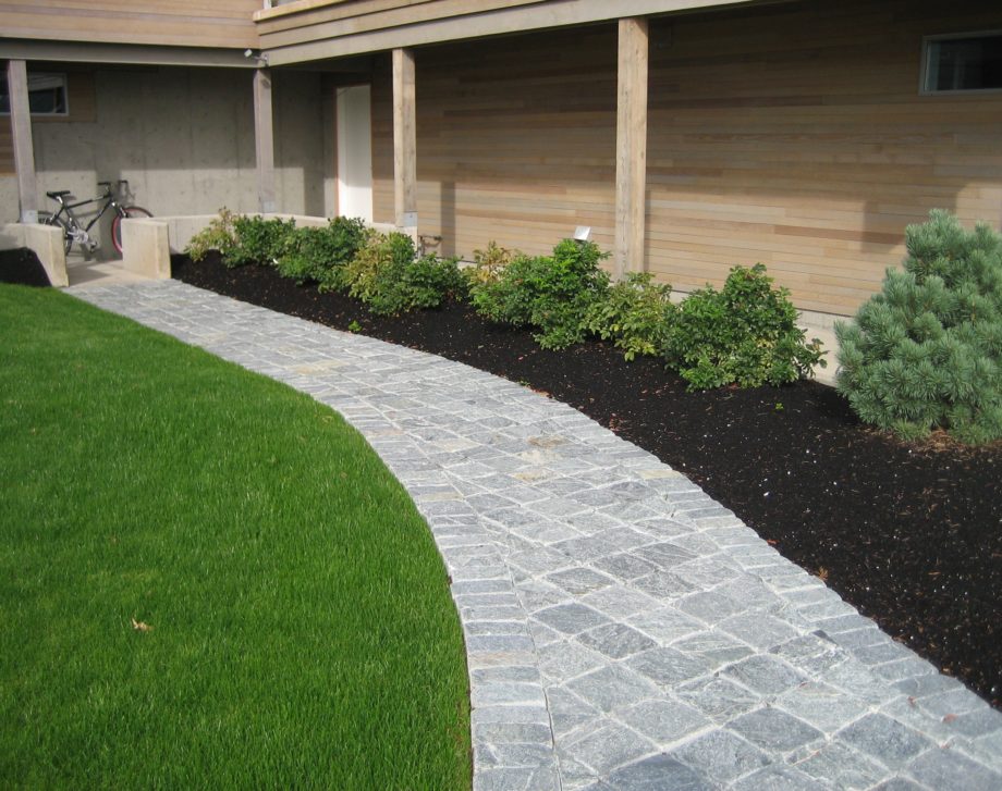 Ocean Pearl Cobbles on home walkway