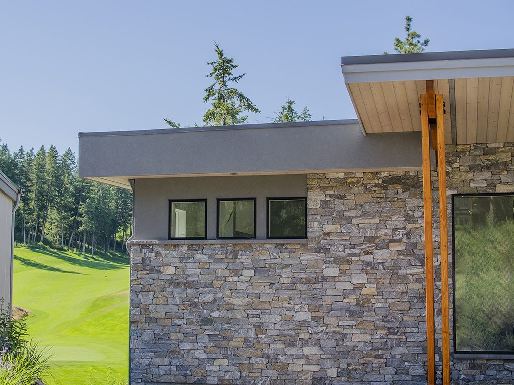 Modern Home with Stone Veneer Exterior