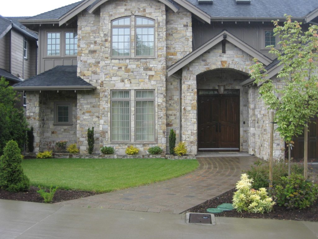 Stone Exterior on Front Entrance of Home – K2 Stone