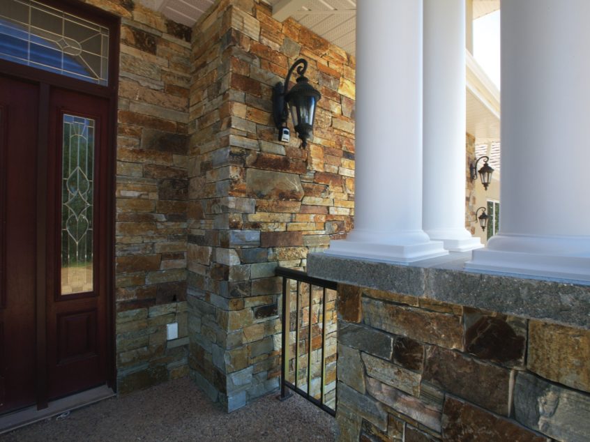Stone Entry on Alberta Home