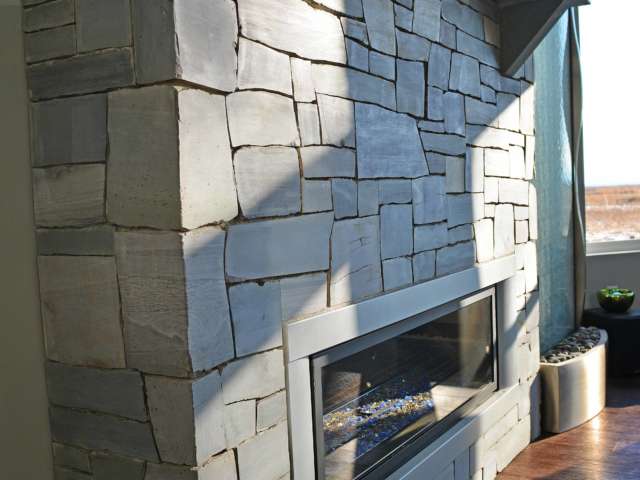 Bannack Ledge Stone Veneer Fireplace