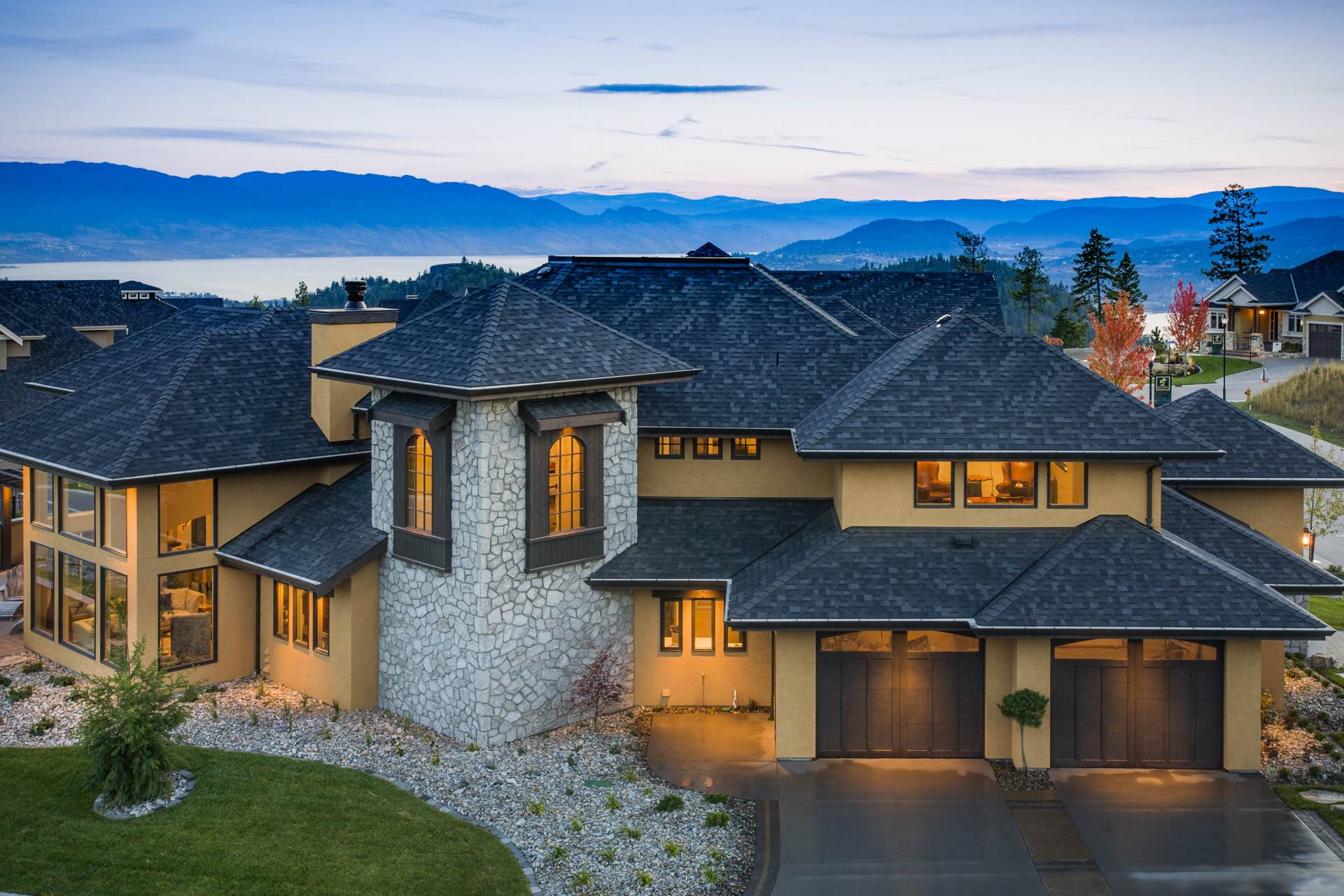 Country Cottage Random Stone Veneer on Exterior Walls of Home