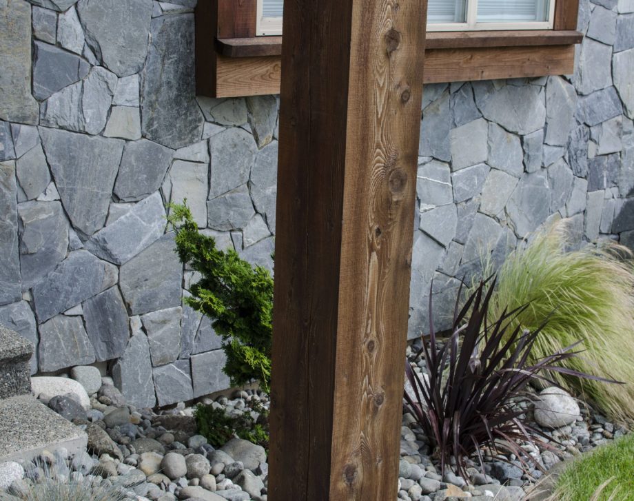 Tofino Sky Field Stone on a traditional timber frame exterior
