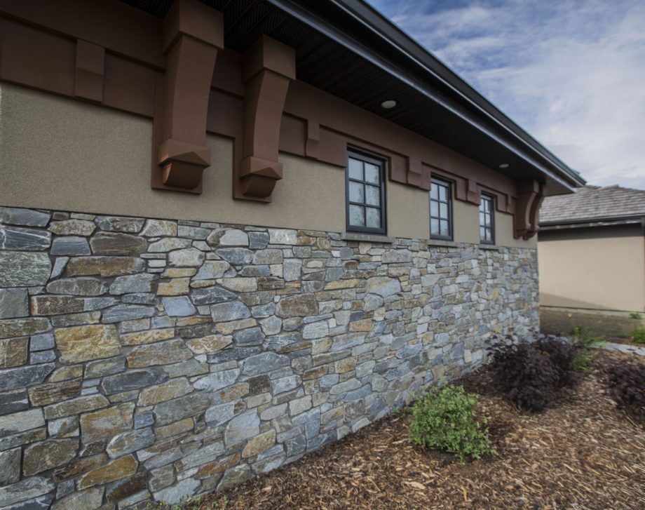 Natural Ledge Stone Cladding on a Traditional Design