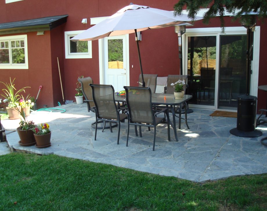 Flagstone on an outdoor patio