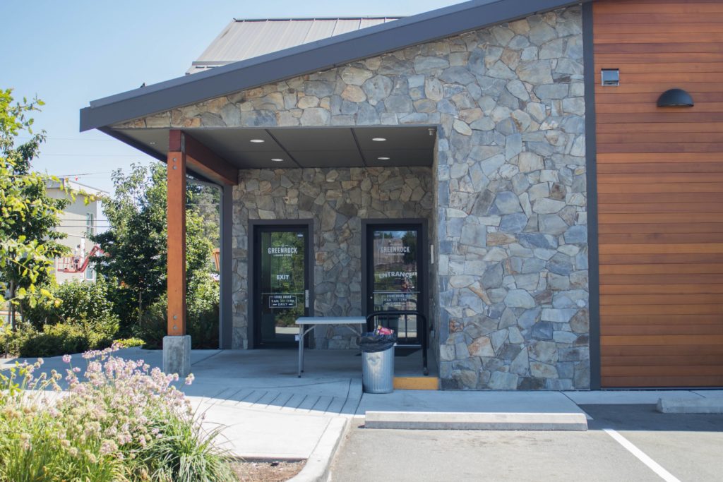 Wood and Stone Facade