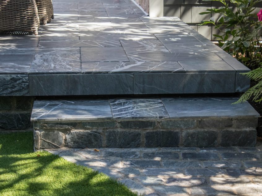 Slate Tile on Outdoor Steps