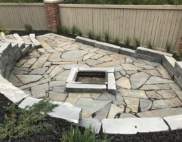Backyard Natural Stone Fire Pit