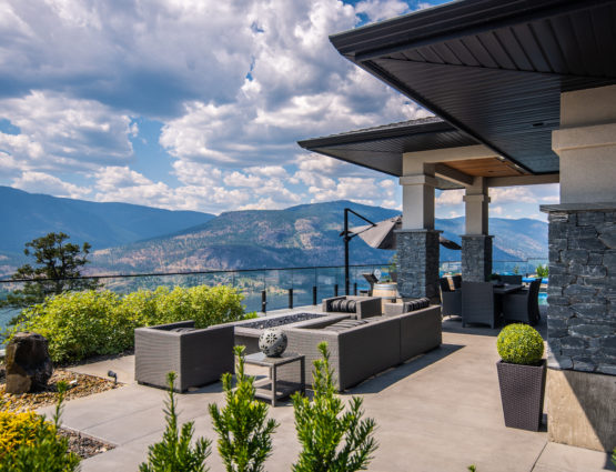 Modern Outdoor Living Space Covered Deck