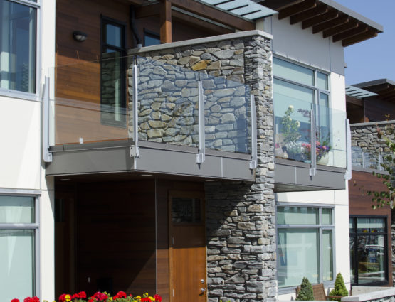 Multi Family Town Home Modern Stone Exterior