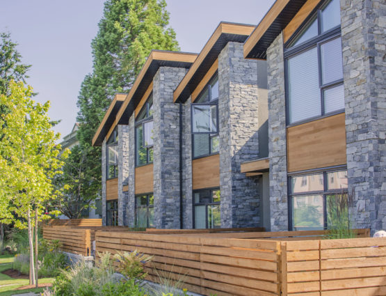 Multi Family Town Home Stone Exterior Wood Trim