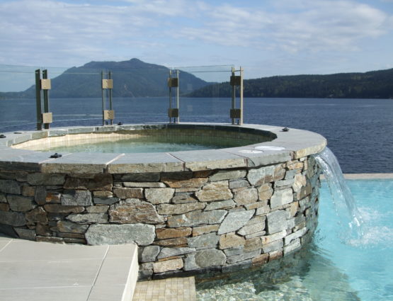 Ocean Front Spa Natural Stone Facade