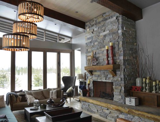 Rustic Stone Fireplace Stone Hearth Wood Mantel