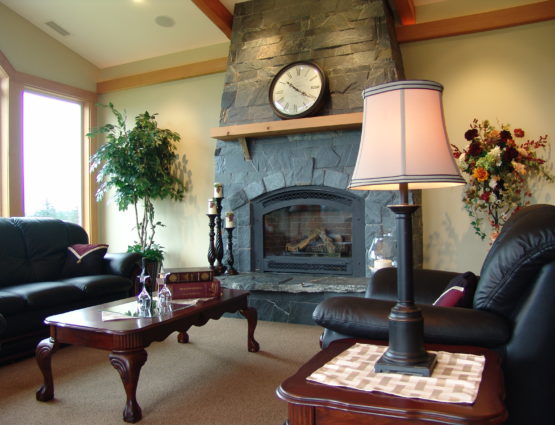 Traditional Living Room Classic Stone Fireplace